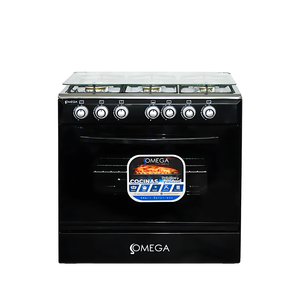Cocina 6 Hornillas 30" Omega Negra