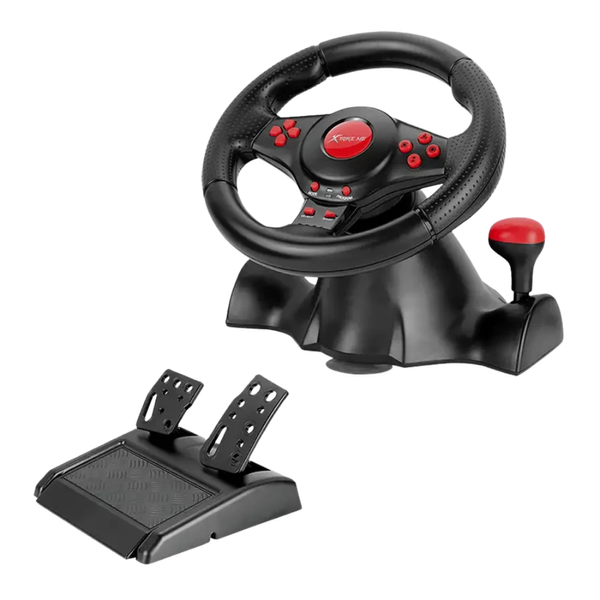 Volante Gamer de Carrera Xtrike Me GP-903 – Racing Wheel 7 en 1 Negro