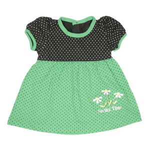 Vestido de Niña 3 Piezas Bebu Negro/Verde (2M)