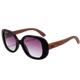 Lente de sol madera con cristal degradado morada