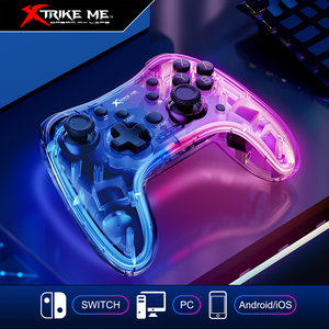 Control Inalámbrico Gamer Xtrike Me GP-52 RGB – Multiplataforma con Base Ajustable Negro