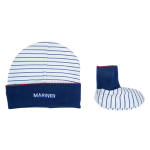 Conjunto de Niño 3 Piezas Bebu Blanco/Azul Marino (3M)