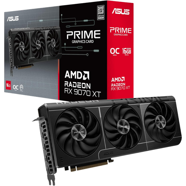 Tarjeta Gráfica ASUS Radeon RX 9070 XT 16GB PRIME 3 fans