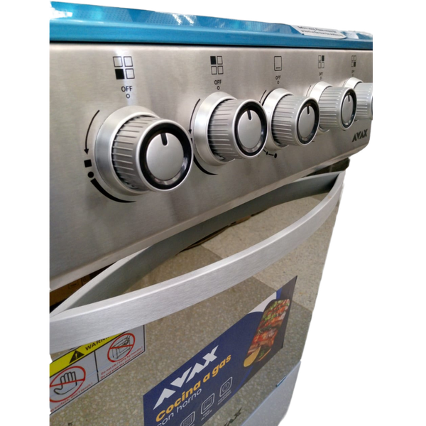 Cocina a Gas 4 Hornillas AVAX – Acero Inoxidable