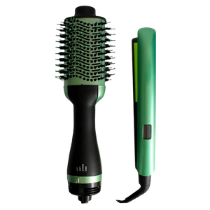 Combo Remington Shine Therapy – Aguacate + Macadamia, Pantalla Digital, Tecnología Iónica [Verde/Blanco]