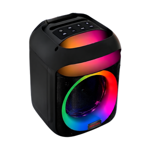 Corneta Bluetooth Newkool 8" – Luces RGB, Panel Superior, Portátil [Negro]