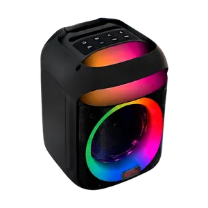 Corneta Bluetooth Newkool 8" – Luces RGB, Panel Superior, Portátil [Negro]