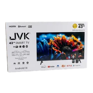 Smart TV JVK 43" Full HD – Android 14, Bluetooth, Dolby Audio, Incluye Soporte de Pared