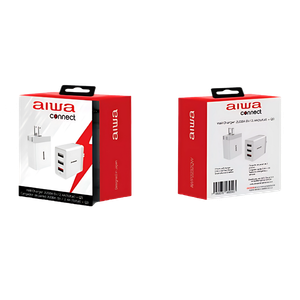 Cargador de pared Aiwa de 3 Puertos