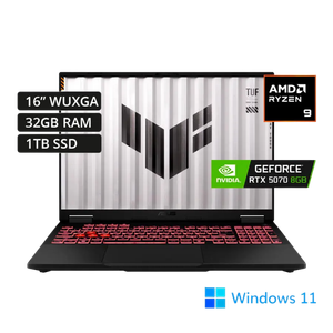 Laptop 15.6" ASUS TUF Gaming FA608UP-A16,R95070 – AMD Ryzen 9-270 32/1 Tb Jaeger Gray