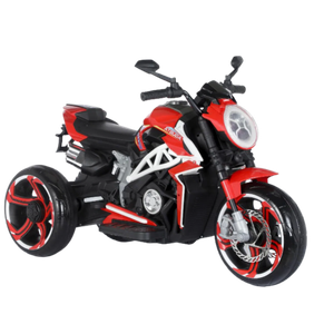 Moto eléctrica infantil con panel multimedia, luces LED y sistema de audio