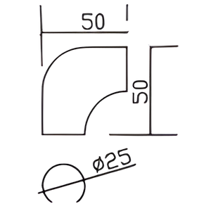 Codo Decorativo Ø 1" – Soldable
