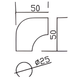 Codo Decorativo Ø 1" – Soldable