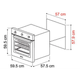 Horno Eléctrico Drija Latino 60 Empotrable Negro 80L 60cm