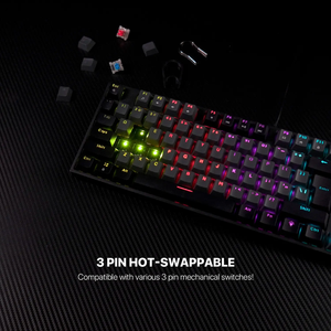 Teclado Mecánico Fantech Atom104 MK886V2 Negro