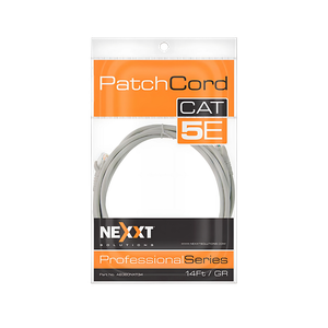 Cable de Red CAT5E 14FT GR1 MPN Nexxt Gris