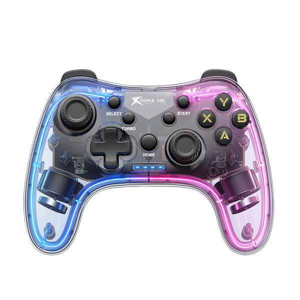 Control Inalámbrico Gamer Xtrike Me GP-52 RGB – Multiplataforma con Base Ajustable Negro