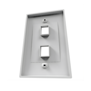 Placa de Pared Hikvision 2 Puertos Blanco