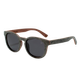 Lentes de sol madera y piedra natural con cristal monocromatico negro