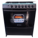 Cocina Omega 6H Negra T/Vidrio