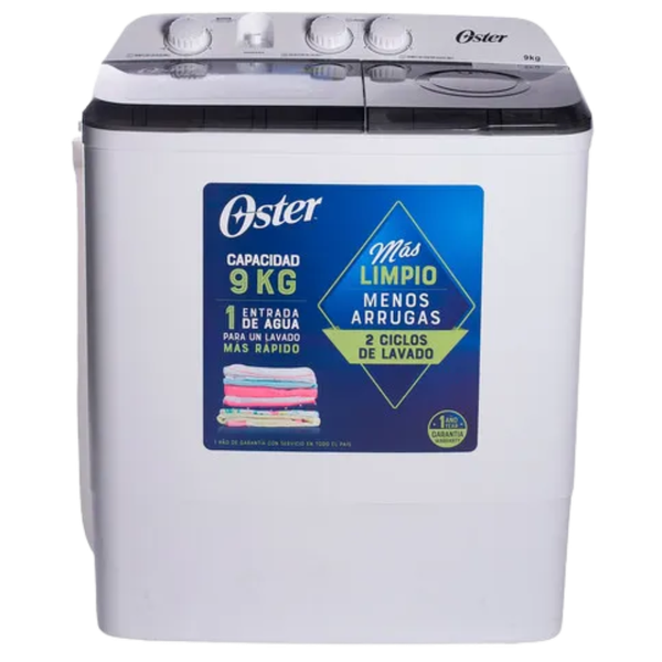 Lavadora Semiautomática Oster Doble Tina 9 kg