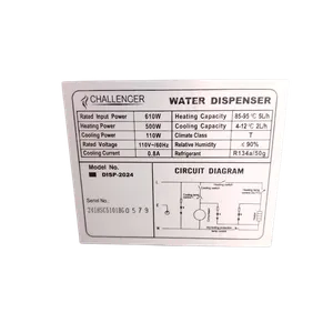 Dispensador de agua Challenger negro