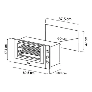 Horno Eléctrico Drija América 90 Digital Empotrable Acero 105L 89.5cm