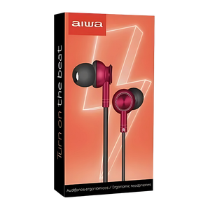 Audífonos Alámbricos Aiwa AWF1 Rojo