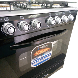 Cocina 6 Hornillas 30" Omega Negra