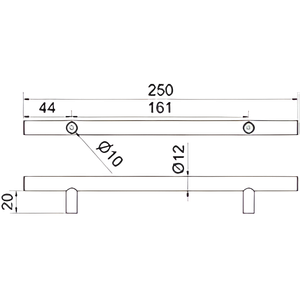 Tirador para Muebles en Acero Inoxidable Satinado