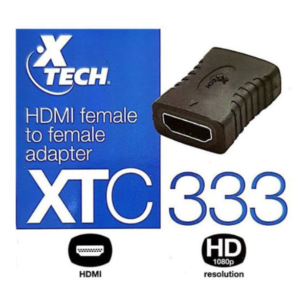 ADAPTADOR XTECH CON CONECTOR HDMI HEMBRA A HEMBRA
