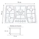 Tope de Cocina Challenger 5 hornillas