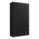 Clóset Negro de 4 Puertas y 2 Cajones