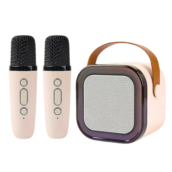 Máquina de karaoke portátil Bluetooth Blanco