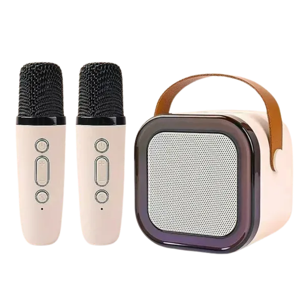 Máquina de karaoke portátil Bluetooth Blanco