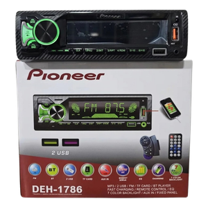 Reproductor para Carro Pioneer – Bluetooth, MP3, Doble USB [Iluminación en 7 Colores]