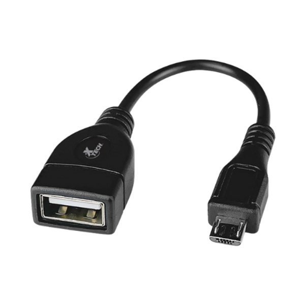 ADAPTADOR XTECH ANFITRIÓN MICRO-USB MACHO A USB-A Hembra