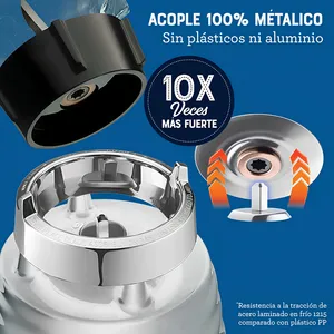 Licuadora Clásica Oster® 3 Velocidades – 1500W, Vaso de Vidrio, Acople Metálico, Envase Portátil [Cromada]
