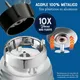 Licuadora Clásica Oster® 3 Velocidades – 1500W, Vaso de Vidrio, Acople Metálico, Envase Portátil [Cromada]