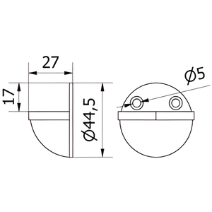 Tope para Puerta – Acero Inoxidable Satinado