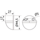 Tope para Puerta – Acero Inoxidable Satinado