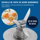 Licuadora Clásica Oster® 3 Velocidades – 1500W, Vaso de Vidrio, Acople Metálico, Envase Portátil [Cromada]