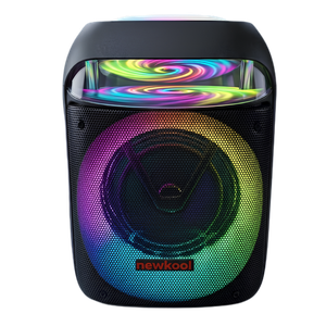 Corneta Bluetooth Newkool 8" – Luces RGB, Panel Superior, Portátil [Negro]