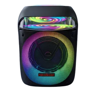 Corneta Bluetooth Newkool 8" – Luces RGB, Panel Superior, Portátil [Negro]