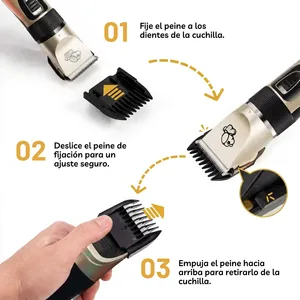 Kit de Peluquería Canina – Inalámbrico, Recargable, Corte Ajustable