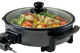 Sartén eléctrico y horno para pizza con tapa refractaria 