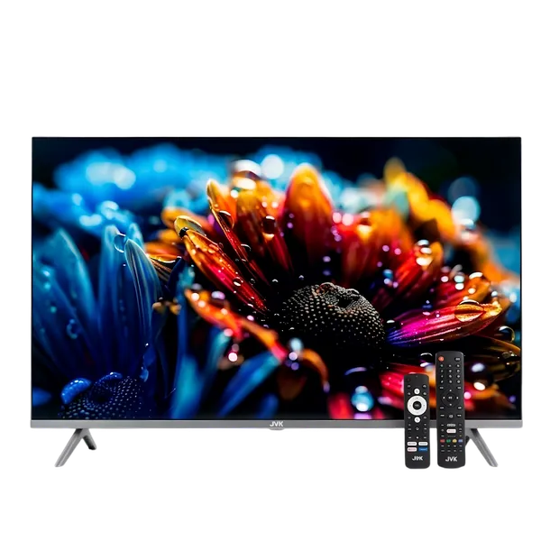 Smart TV JVK 32" HD – Android 14, Wi-Fi, Sonido Envolvente, Incluye Soporte de Pared