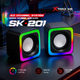 Corneta PC RGB 2.0 Xtrike Me SK-201 – Mini Beast con Iluminación 7 Colores