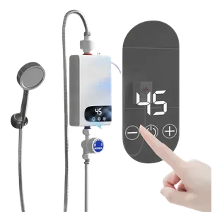 Calentador de Agua Eléctrico Instantáneo – Pantalla Digital, Kit de Ducha Incluido, Calentamiento Rápido [Blanco]
