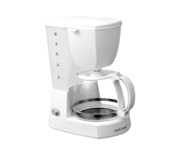 CAFETERA 10 TAZAS BLANCA VASO VIDRIO	PRIME HOME
